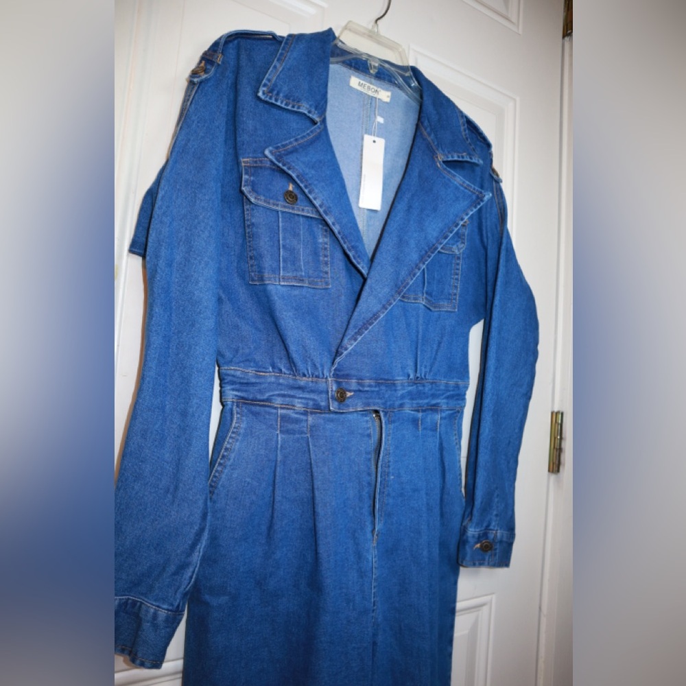 Mebon By Machine Jeans Women's Jumpsuit Medium Wash SIZE MEDIUM